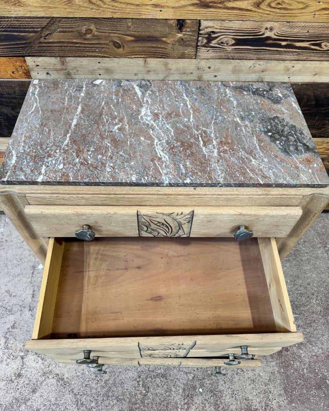 Art Deco oak chest of drawers