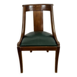 mahogany veneer gondola chair