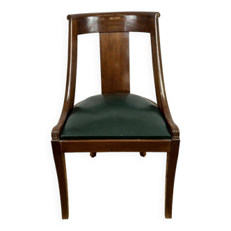 mahogany veneer gondola chair