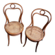 2 Thonet chairs no. 31 in bent beech and caning