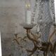 Chandelier 12 lamps with grapevines in crystal, bronze and regulated