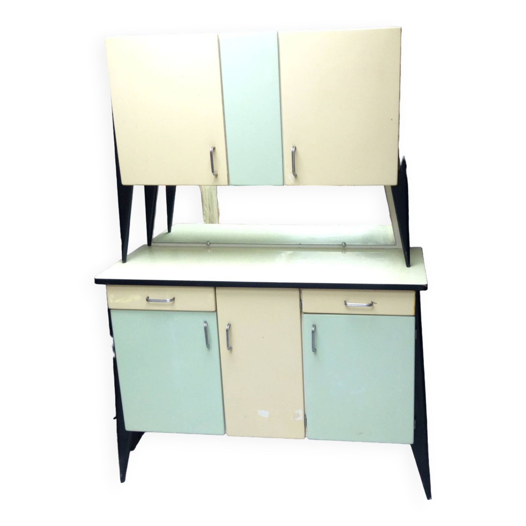 Kitchen sideboard in wood and Formica