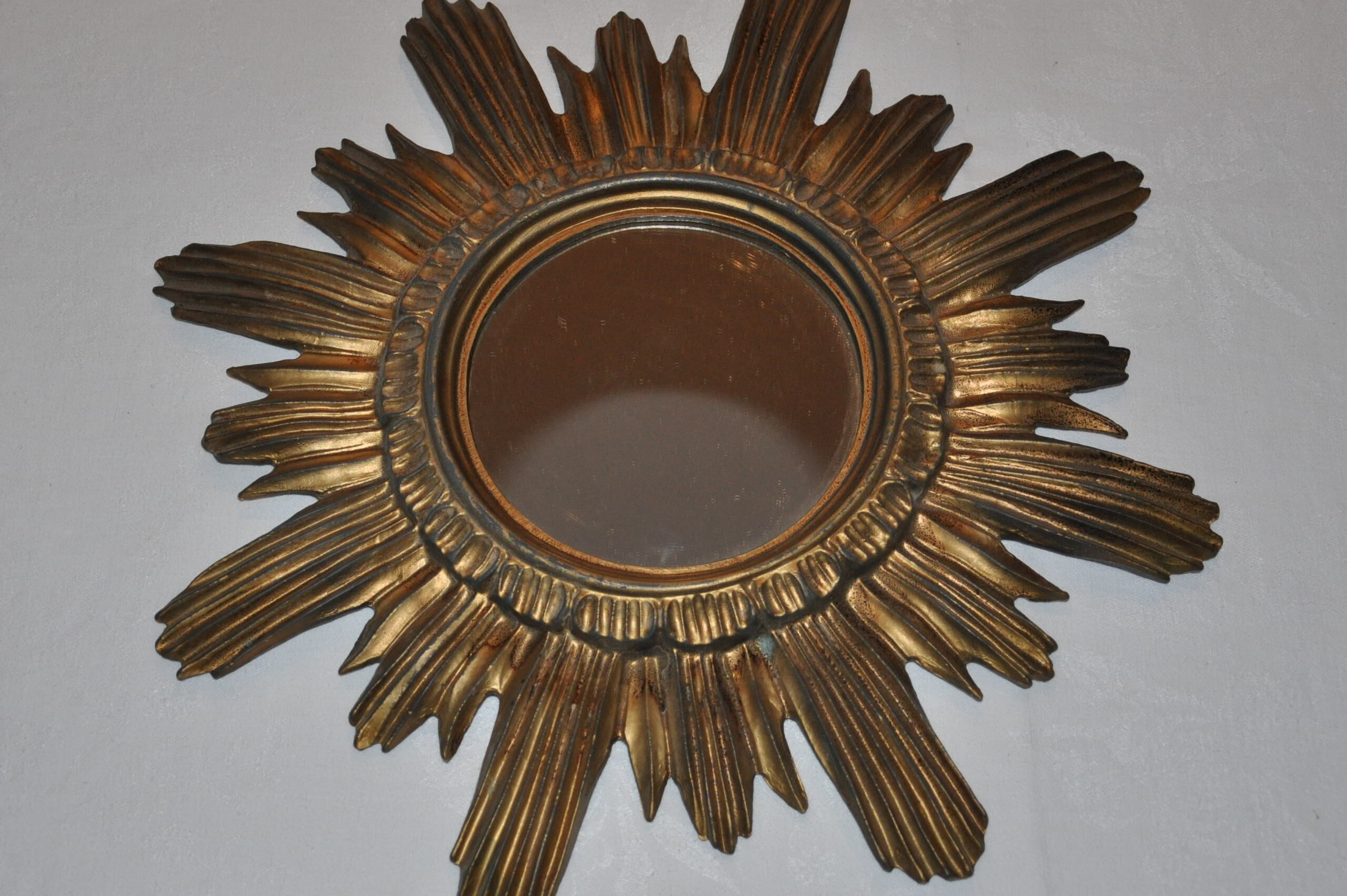 Golden sun mirror made in Italy 70