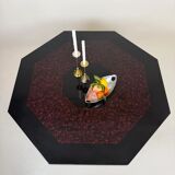 Octagonal dining table in resin, Italy 1970s