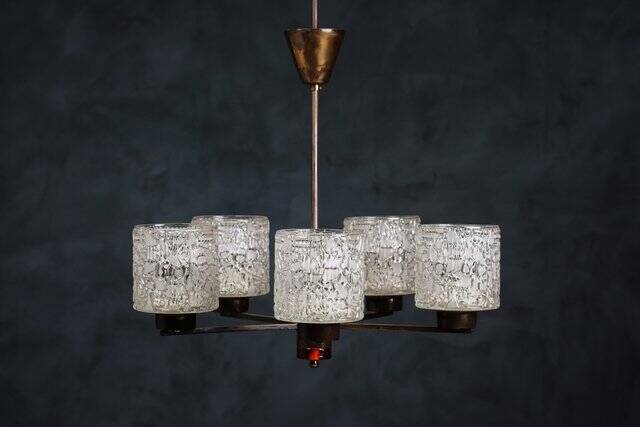 Lustre by Carl Fagerlund for Orrefors, 1950s