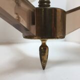 Perspex, brass and plexiglass chandelier from the 60s