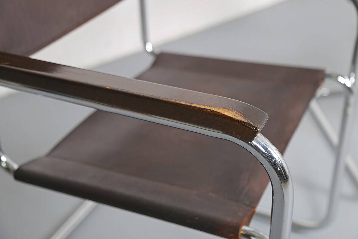 Set of 2: Thonet S34 Mart Stam Bauhaus Vintage Cantilever Chairs