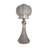 Art deco molded glass lamp