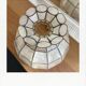 Mother-of-pearl and brass lampshade