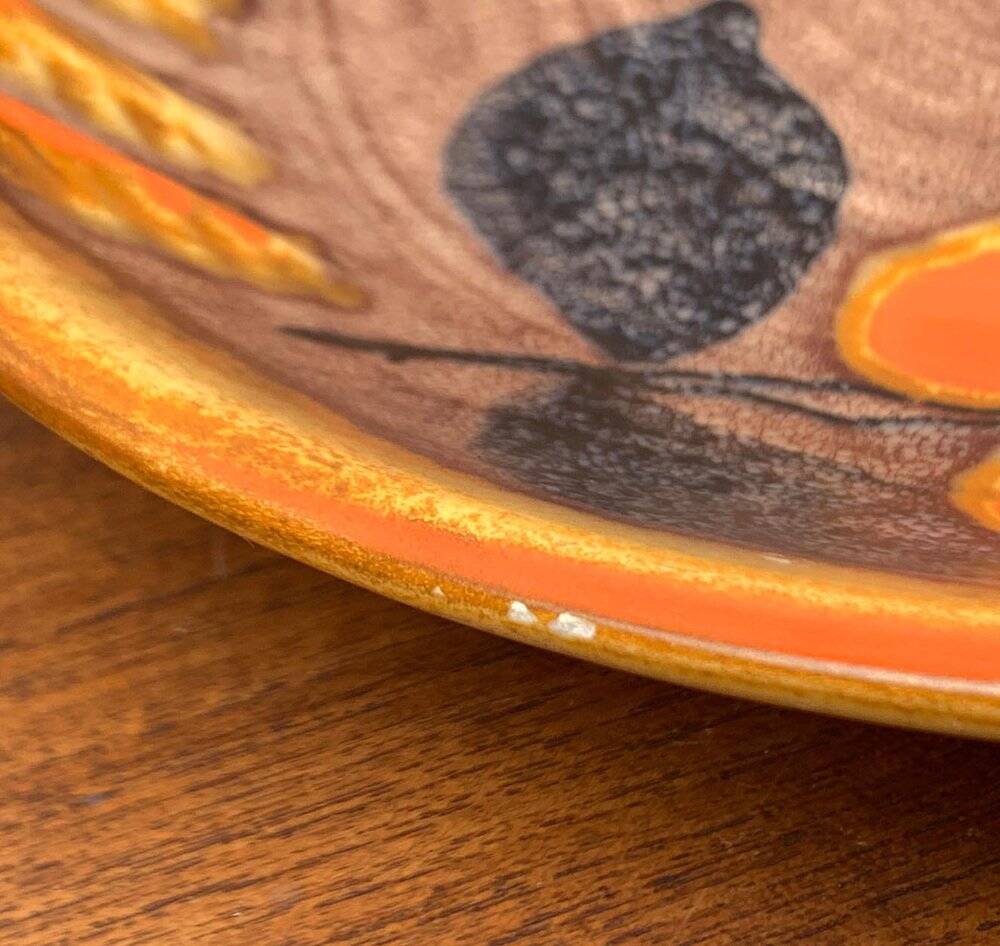 Corbeille à fruits en céramique allemande vintage de Zeller Keramik