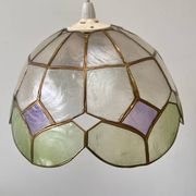 Suspension en nacre « Arlequin » vert