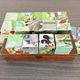 Disney Antique toy, cube puzzle - 12 pieces in their wooden case - Garnier Cornil