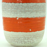 Beige and orange ceramic vase - Carstens Tunnieshof - West Germany - vintage 70s