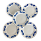 Set of 5 boch la louvière dinner plates