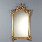 Antique gilded mirror in carved wood, Italy, 20th century