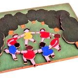 1940s Wooden Puzzle Game "La Ronde"