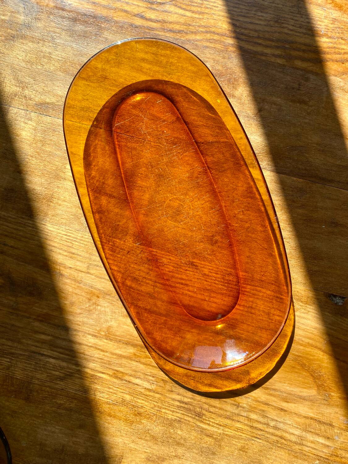 Duralex long amber serving dish