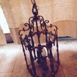 Gilded bronze lantern, 2 lights, 50s