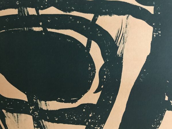Bram van velde, mp 023, 1963. lithographie originale signée au crayon