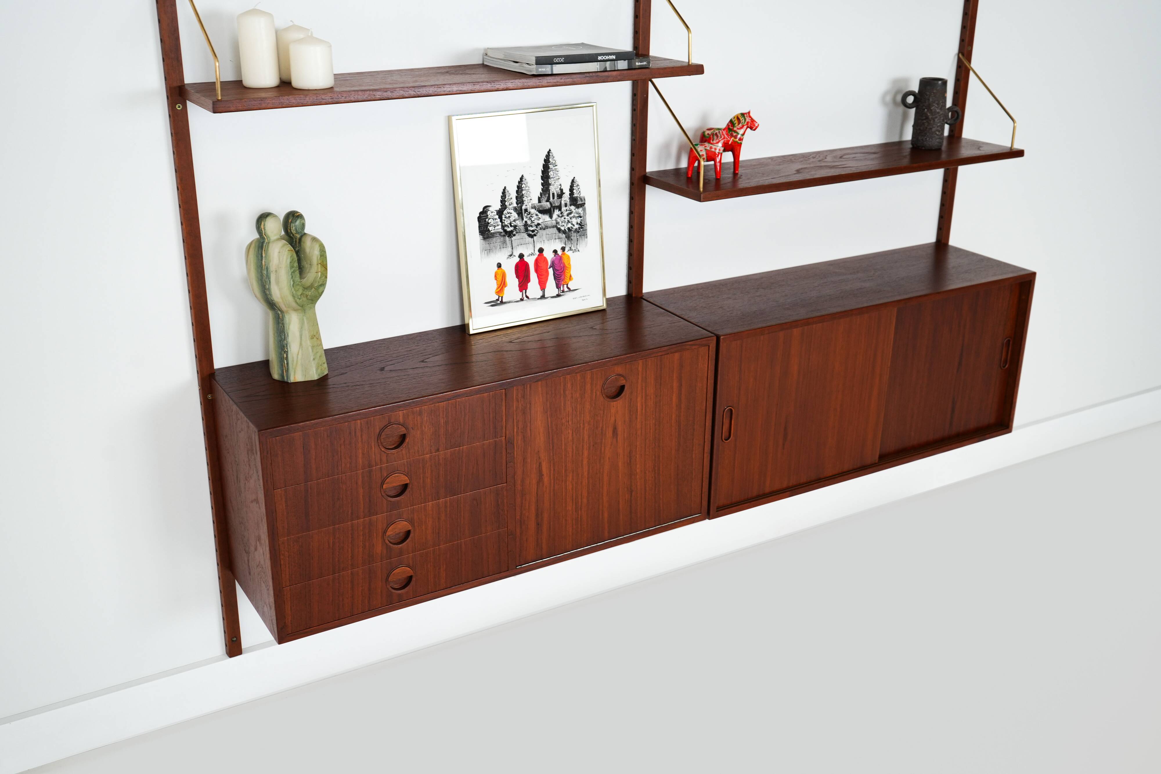 Teak system bookcase, Danish design, 1960s, production: Denmark