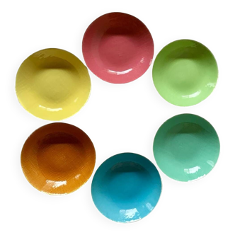 Set of 6 Salins soup plates - Deauville series - 1960