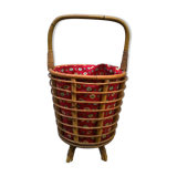 Rattan storage basket