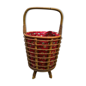 Rattan storage basket