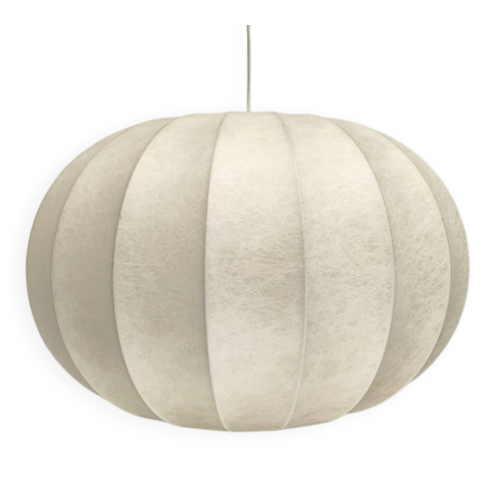 German mid-century cocoon pendant lamps by Friedel Wauer for Goldkant Leuchten, 1960s, set of 2.