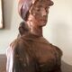 Plaster bust: girl in scarf