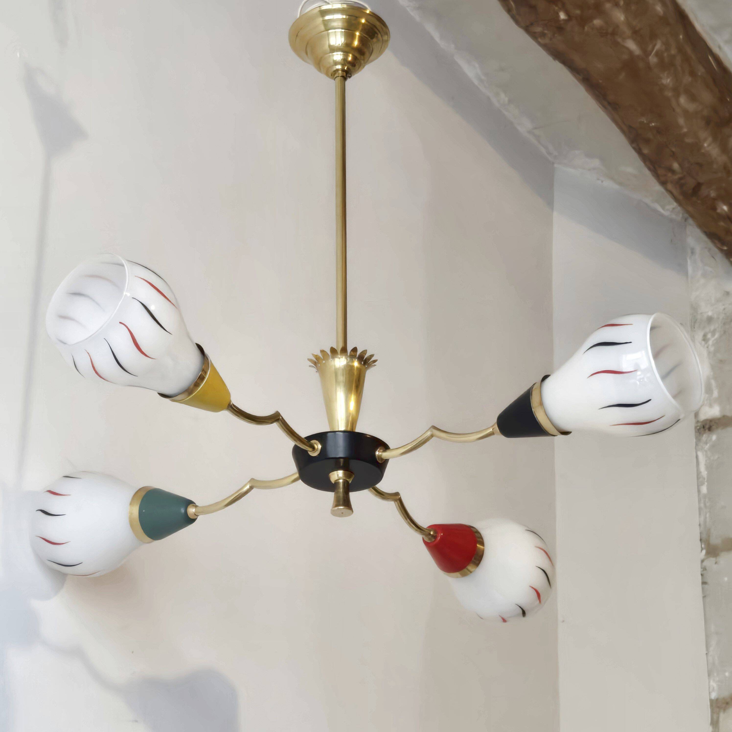 Vintage 1950 rockabilly chandelier