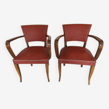 pair of terracotta bridge armchairs