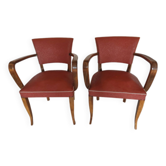 pair of terracotta bridge armchairs