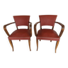 paire de fauteuils bridges terracotta