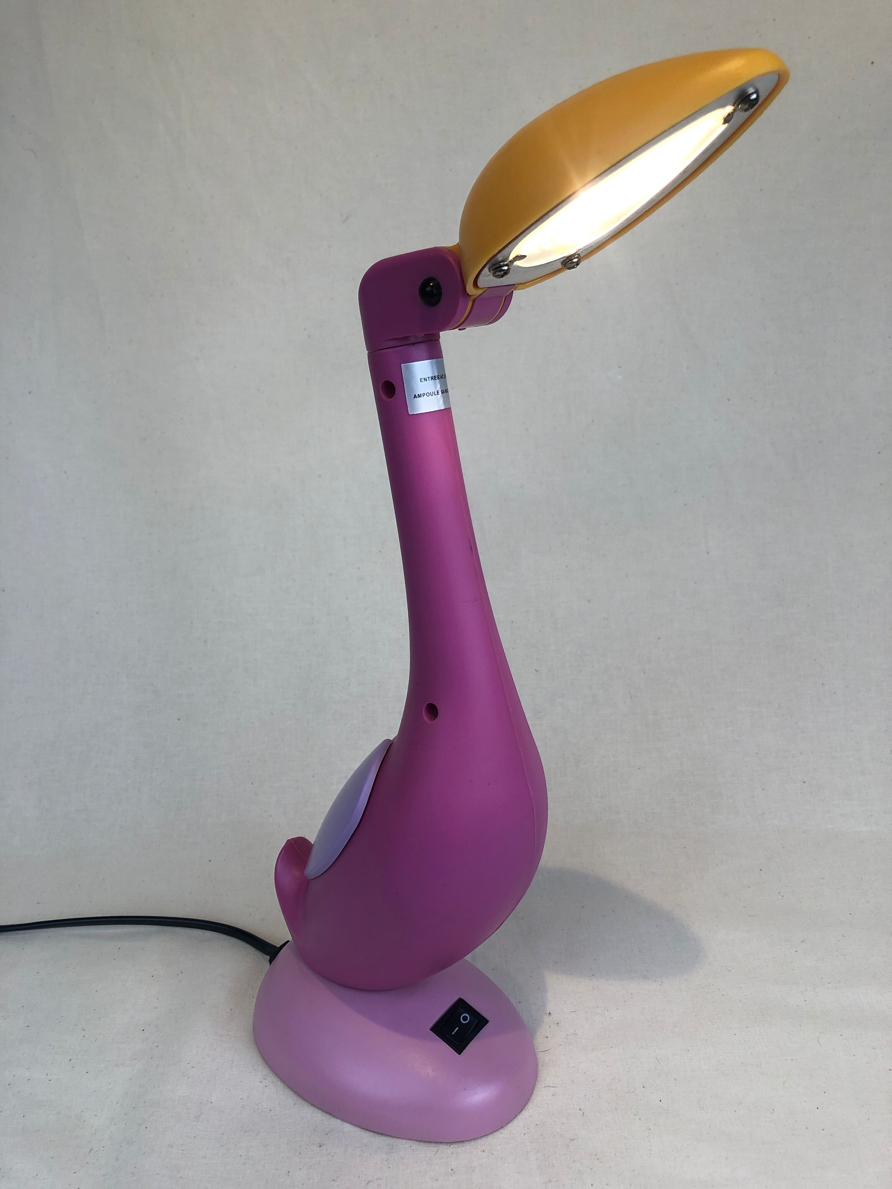 Vintage toucan / flamingo lamp