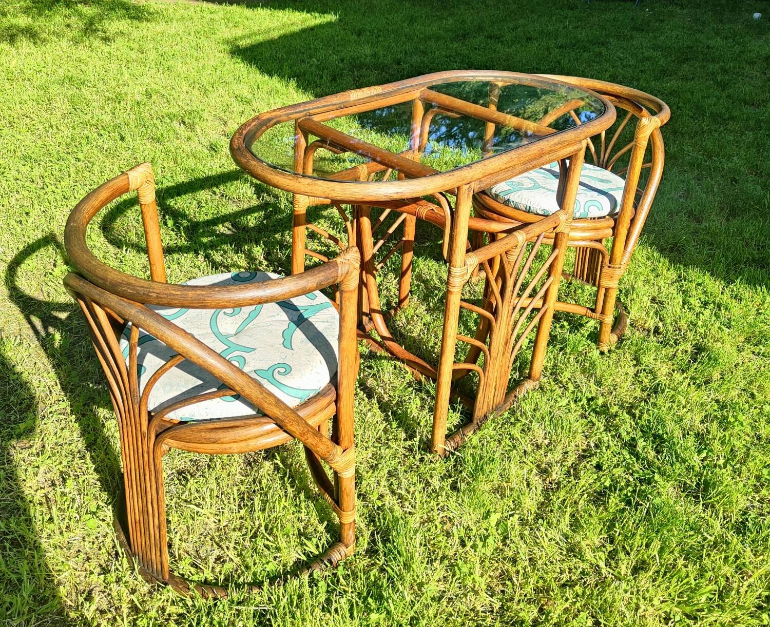Vintage rattan garden furniture