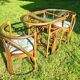 Salon de jardin vintage rotin