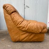 Fauteuil en cuir années 80