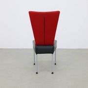 Ensemble de 4 chaises de salle à manger postmodernes bicolores, années 1980