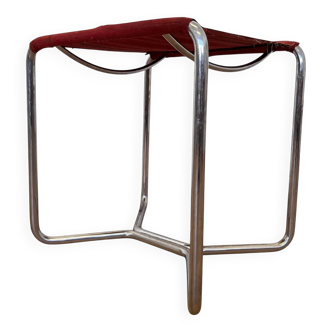 Chrome Bauhaus stool Thonet B8 by Marcel Breuer, 1930 'Eisengarn'