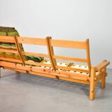 Rainbow Color Yngve Ekstrom Pinewood 3-Seat Dymling Sofa for Swedese 1970s