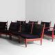 Ensemble XL de 8 chaises longues vintage, Belgique 1960