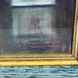 M.Steenbrugen. Still life with flowers in a blue vase. Pastel.