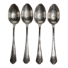 Set of 4 silver metal spoons, 14.5 cm