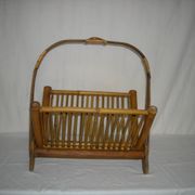 Bamboo folding magazine rack from the 40s - 50s