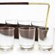 Carl Auböck II drinking glass holder, leather and brass, Austria 1950s