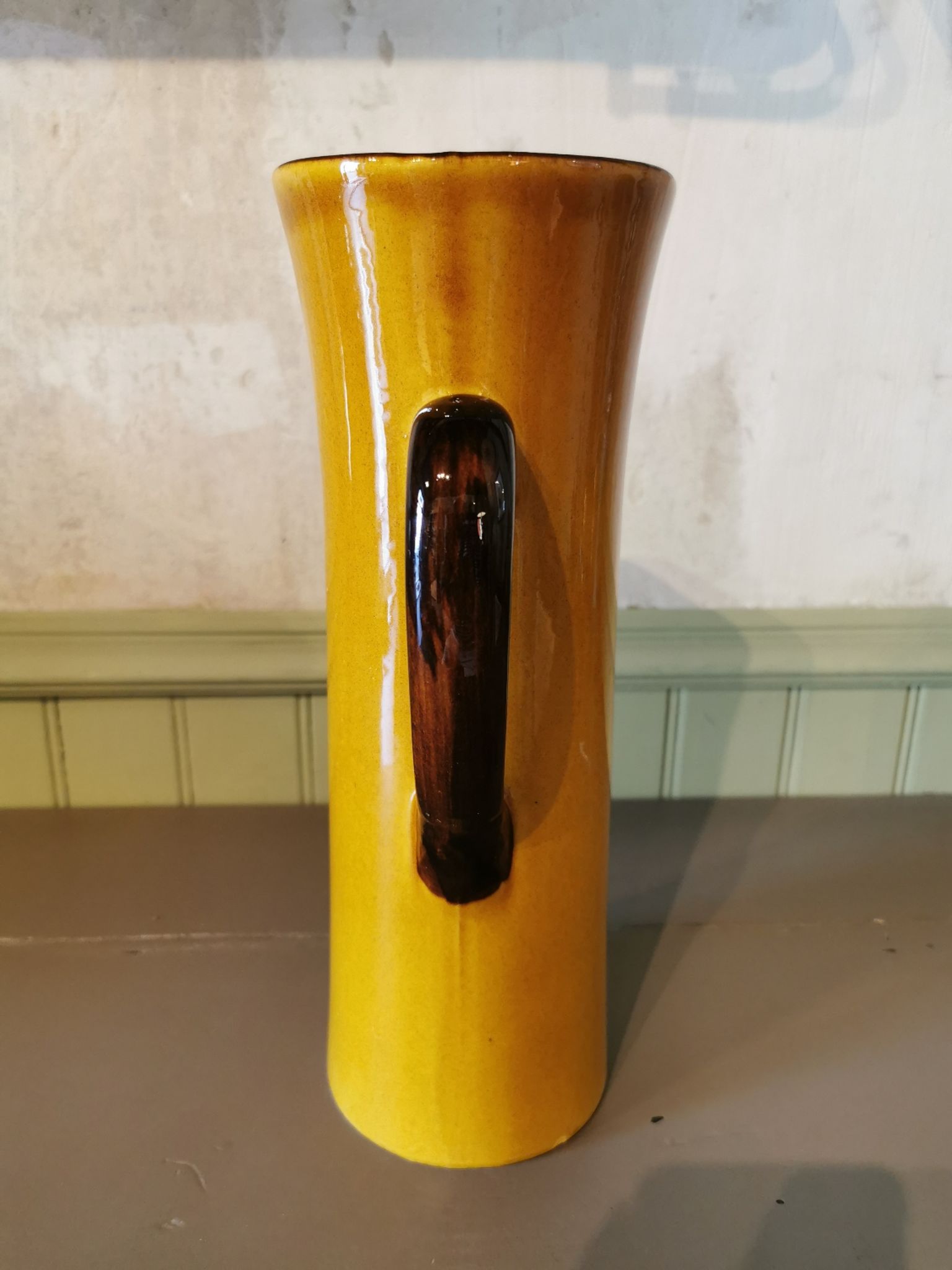 Vintage mustard yellow jug