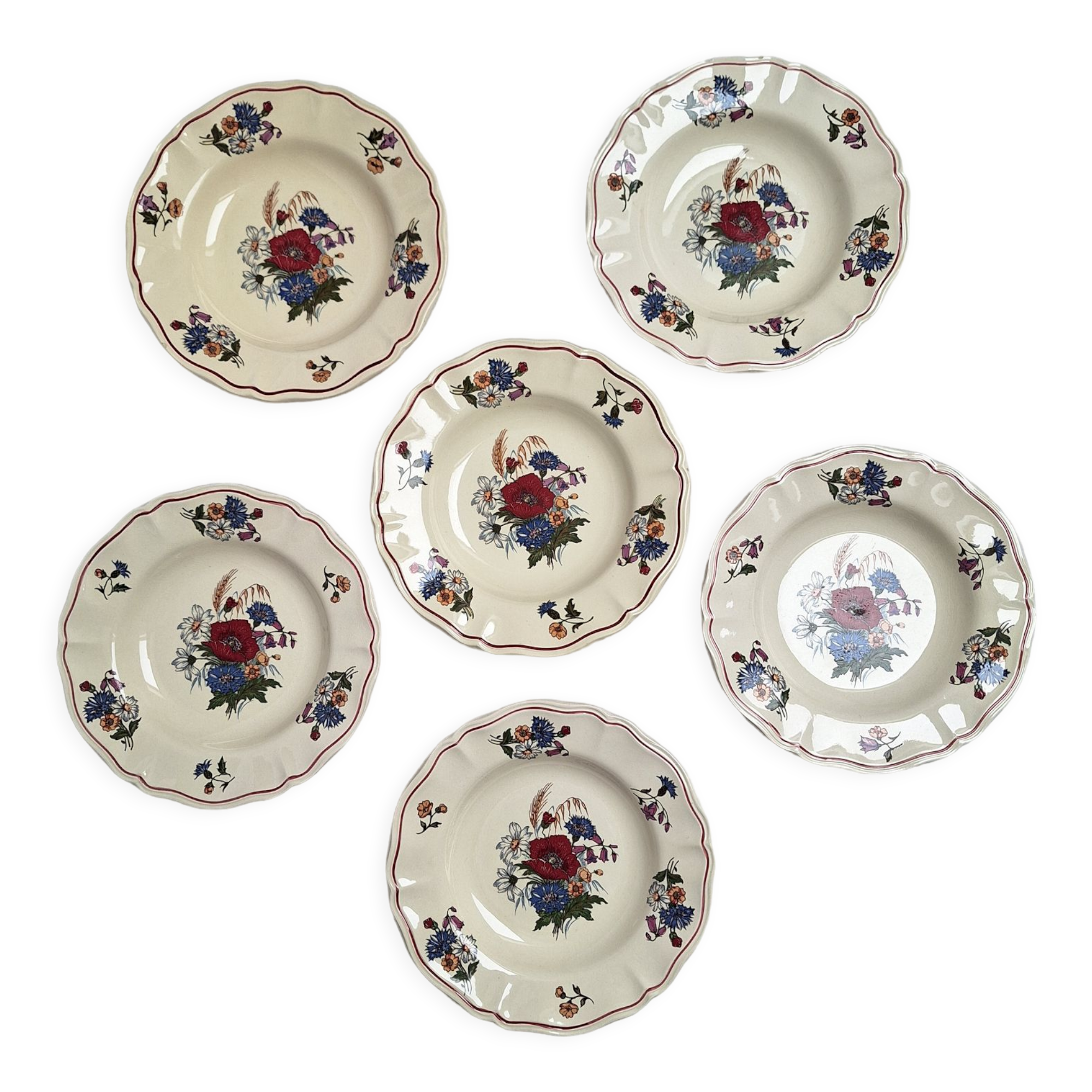 Vintage Sarreguemines agreste plates