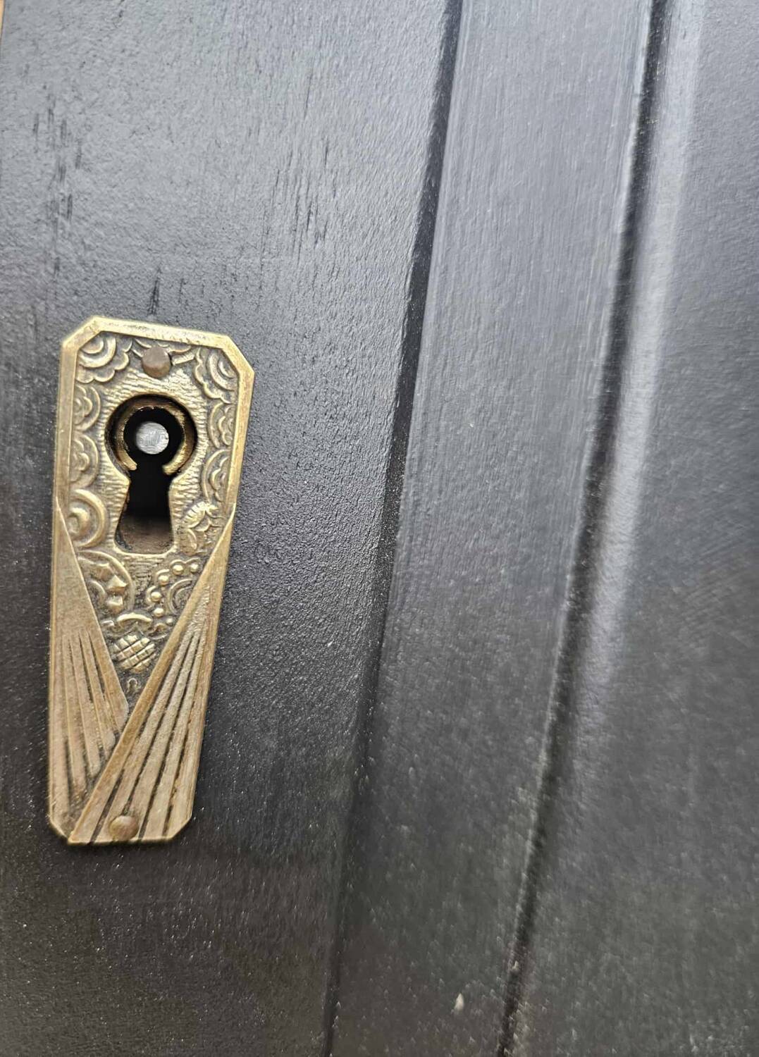 Black and wood art deco sideboard