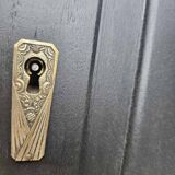Black and wood art deco sideboard
