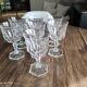 Lot de 7 verres à vin blanc en verre ancien